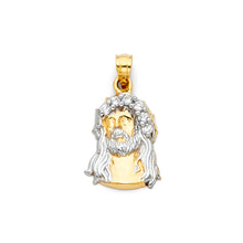 Load image into Gallery viewer, 14K Two Tone Jesus Pendant