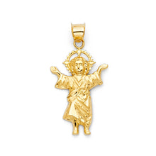 Load image into Gallery viewer, 14K Two Tone Praying Jesus Pendant