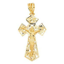 Load image into Gallery viewer, 14K Yellow Gold  52mm Religious Crucifix Pendant