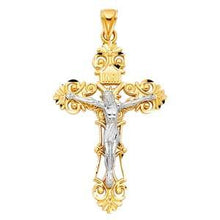 Load image into Gallery viewer, 14K Yellow Gold  42mm Religious Crucifix Pendant