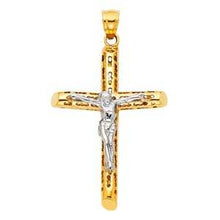 Load image into Gallery viewer, 14K Yellow Gold 28mm Religious Crucifix Pendant