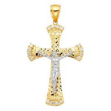 Load image into Gallery viewer, 14K Yellow Gold 35mm Religious Crucifix Pendant