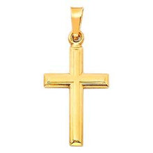 Load image into Gallery viewer, 14K Yellow Gold 20mm Cross Religious Pendant
