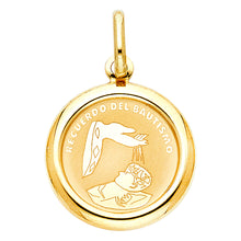 Load image into Gallery viewer, 14K Yellow Gold 18mm Religious Baptism Pendant