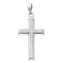 Load image into Gallery viewer, 14K White Gold 20mm Cross Religious Pendant