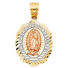 Load image into Gallery viewer, 14K Tri Color 15mm Religious Guadalupe Pendant - silverdepot