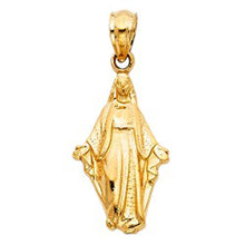 Load image into Gallery viewer, 14K Yellow Gold 11mm Religious Milagrosa Pendant