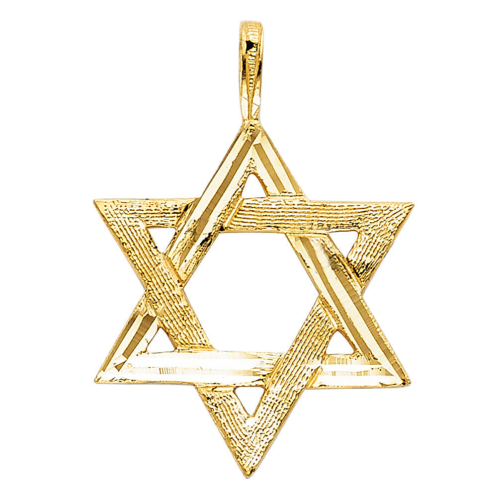 14K Yellow STAR OF DAVID PENDANT