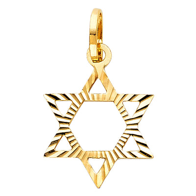 14K Yellow STAR OF DAVID PENDANT