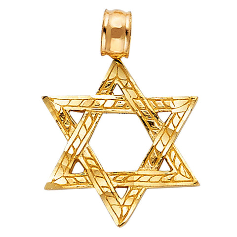 14K Yellow STAR OF DAVID PENDANT