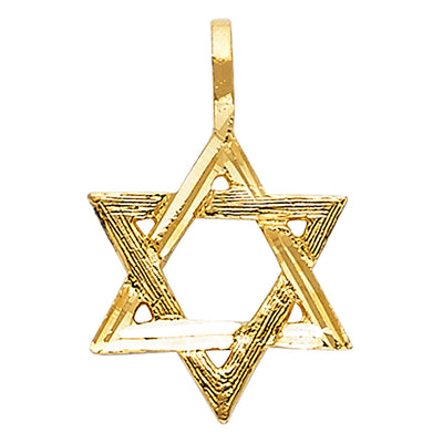 14K Yellow STAR OF DAVID PENDANT