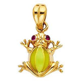 14k Yellow Gold 13mm Frog Assorted Pendant