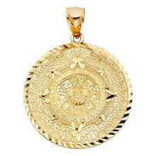 Load image into Gallery viewer, 14k Yellow Gold 40mm Calendario Azteca Assorted Pendant