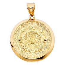 Load image into Gallery viewer, 14k Yellow Gold 36mm Calendario Azteca Assorted Pendant