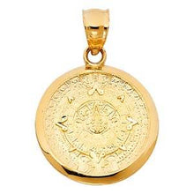 Load image into Gallery viewer, 14k Yellow Gold 21mm Calendario Azteca Assorted Pendant