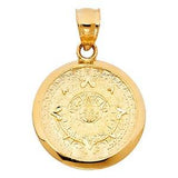 14k Yellow Gold 21mm Calendario Azteca Assorted Pendant