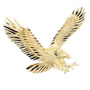 14k Yellow Gold 45mm Eagle Assorted Pendant
