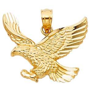 14k Yellow Gold 21mm Eagle Assorted Pendant