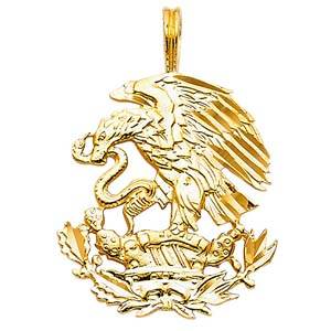 14k Yellow Gold 20mm Eagle Assorted Pendant