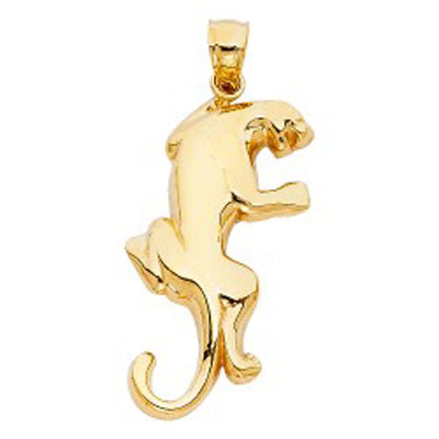 14K Yellow Gold 18mm Puma Pendant