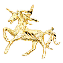 Load image into Gallery viewer, 14K Yellow Gold 20mm Unicorn Pendant