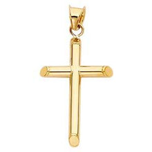 Load image into Gallery viewer, 14K Yellow Gold 18mm Classic Cross Religious Pendant