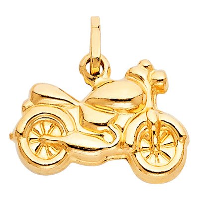 14K Yellow Gold 20mm Bike Pendant