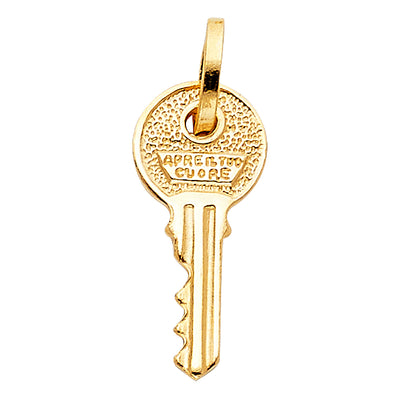 14K Yellow Gold 9mm Key Pendant