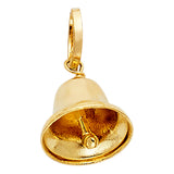 14K Yellow Gold 10mm Bell Pendant