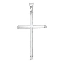 Load image into Gallery viewer, 14K White Gold 25mm Classic Cross Religious Pendant