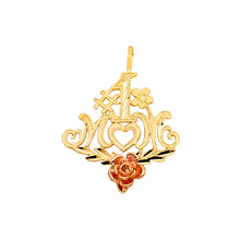 Load image into Gallery viewer, 14k Two Tone Gold MOM Pendant