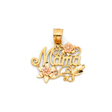 Load image into Gallery viewer, 14k Two Tone Gold Mama Pendant