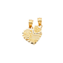 Load image into Gallery viewer, 14k Yellow Gold Double Heart BIG SIS Petite Pendant