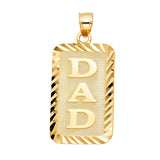 14k Yellow Gold DAD pendant