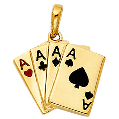 14K Yellow Gold 16mm A Pocker Pendant