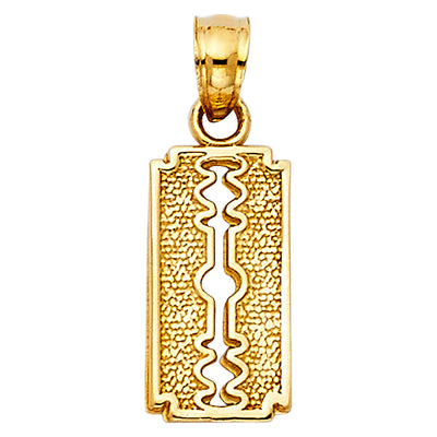 14K Yellow Gold 7mm Keyhole Pendant