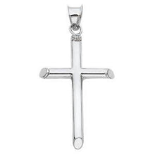 Load image into Gallery viewer, 14K White Gold 20mm Classic Cross Religious Pendant