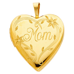 14K Yellow HEART LOCKET Pendant 3.1grams