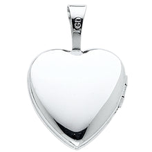 Load image into Gallery viewer, 14K White HEART LOCKET Pendant 1.2grams
