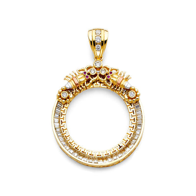 14K Yellow CZ SCORPION CZ Frame 29.6grams