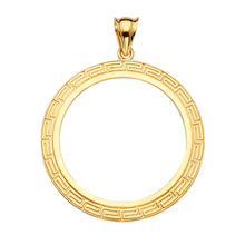 Load image into Gallery viewer, 14K Yellow Gold Round Gold Pendant