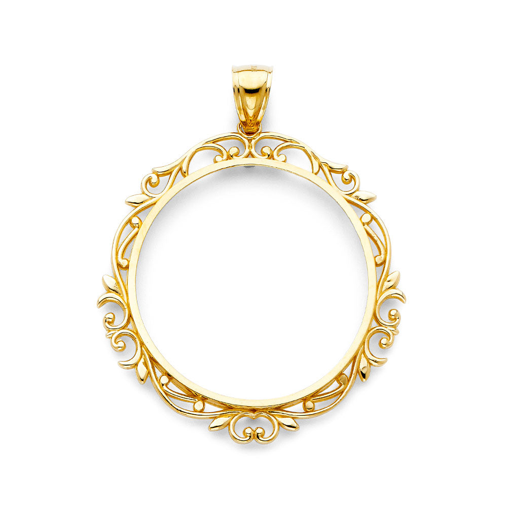 14K Yellow FLOWER Frame 8grams