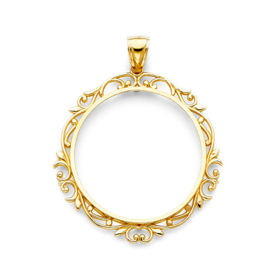 14K Yellow FLOWER Frame 8grams