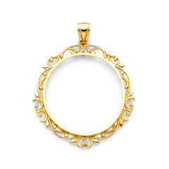 14K Yellow FLOWER Frame 8grams