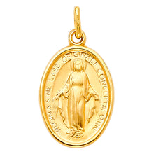 Load image into Gallery viewer, 14K Yellow Gold 15mm Religious Virgin Mary Medal