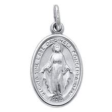 Load image into Gallery viewer, 14K White Gold 13mm Religious Virgin Mary Medal