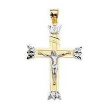 Load image into Gallery viewer, 14K Gold 39mm Crucifix Cross Pendant - silverdepot