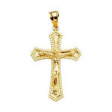 14K Gold 25mm Crucifix Cross Pendant