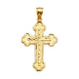 14K Yellow Gold 26mm Cross Pendant