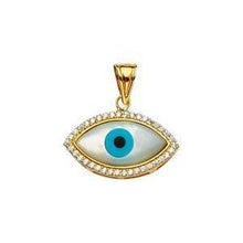 Load image into Gallery viewer, 14K MOP? 20mm Evil Eye Pendant - silverdepot